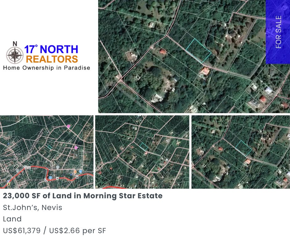 17_DegreesNorth's tweet photo. 23,000 SF lot in elevated Morning Star, Nevis. Peaceful setting, lush surroundings &amp; room for a home or investment. US$61,379 / EC$165,000. Details: https://t.co/1tkXuBqS17 | 869-662-9259 #landinnevis #realestateinnevis https://t.co/tZbVtUePWv