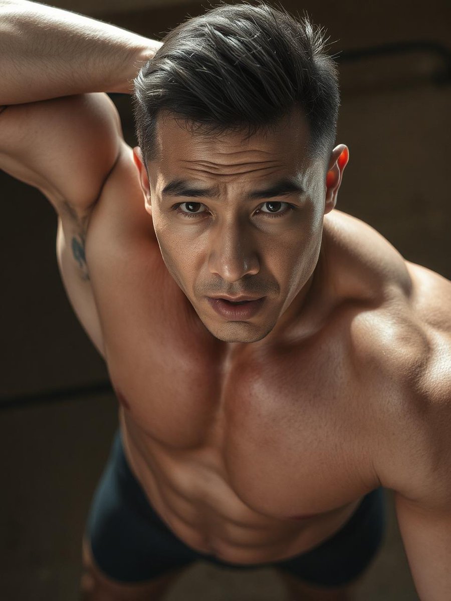 Uncle6_AI's tweet photo. What's up? 👀 #AsianMan #AsianModel #HandsomeMan #MalePhysique #ShirtlessMen #PortraitArt #AIArt #AIModel #DigitalArt https://t.co/kBdkVxf4oT