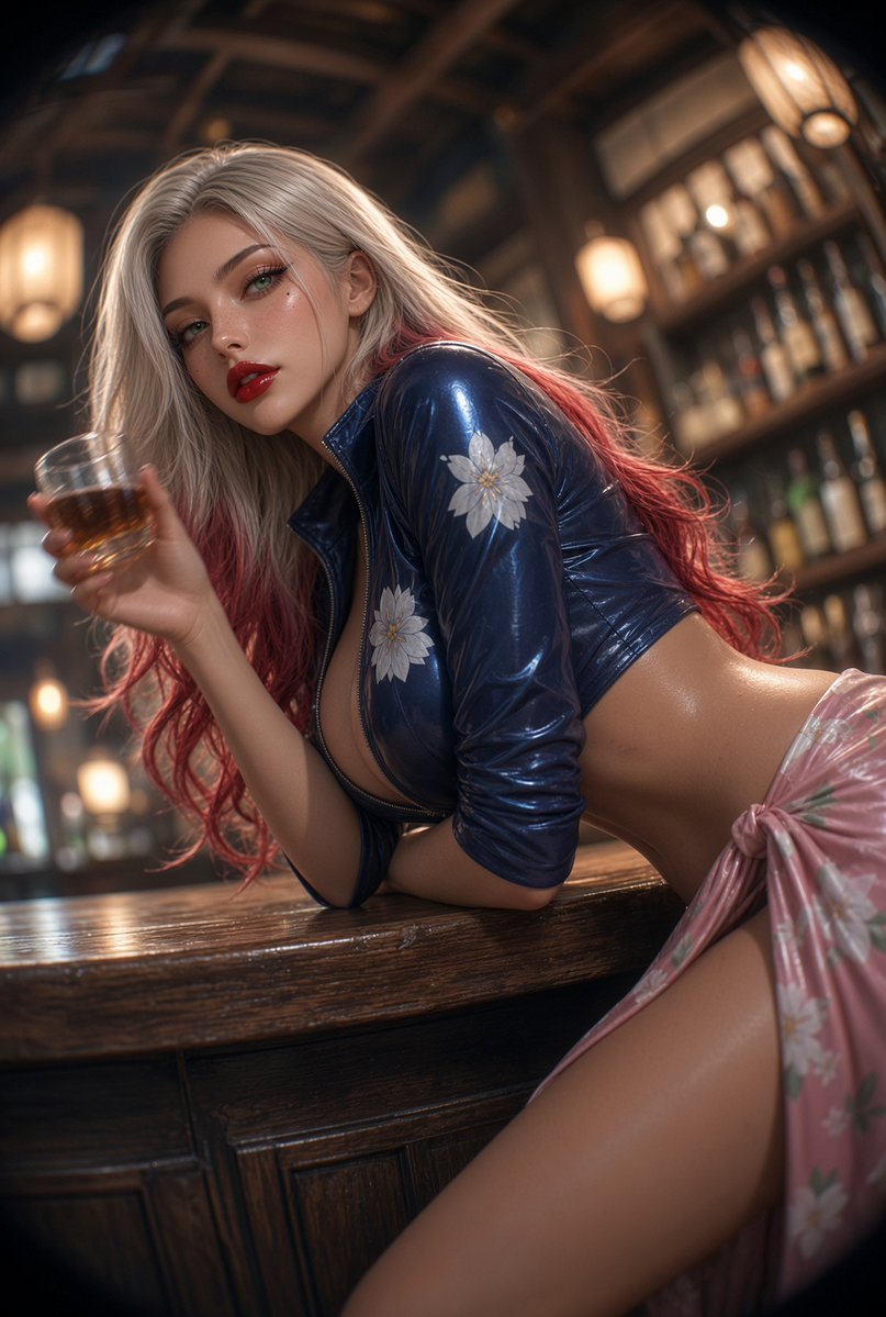 LadyBlancVTuber's tweet photo. One drink, one smile… and you looking at me like that 🍶✨

#Outfit #NightOut #RedLips #Glam #PrincessBlanc https://t.co/thOQD3HkTC