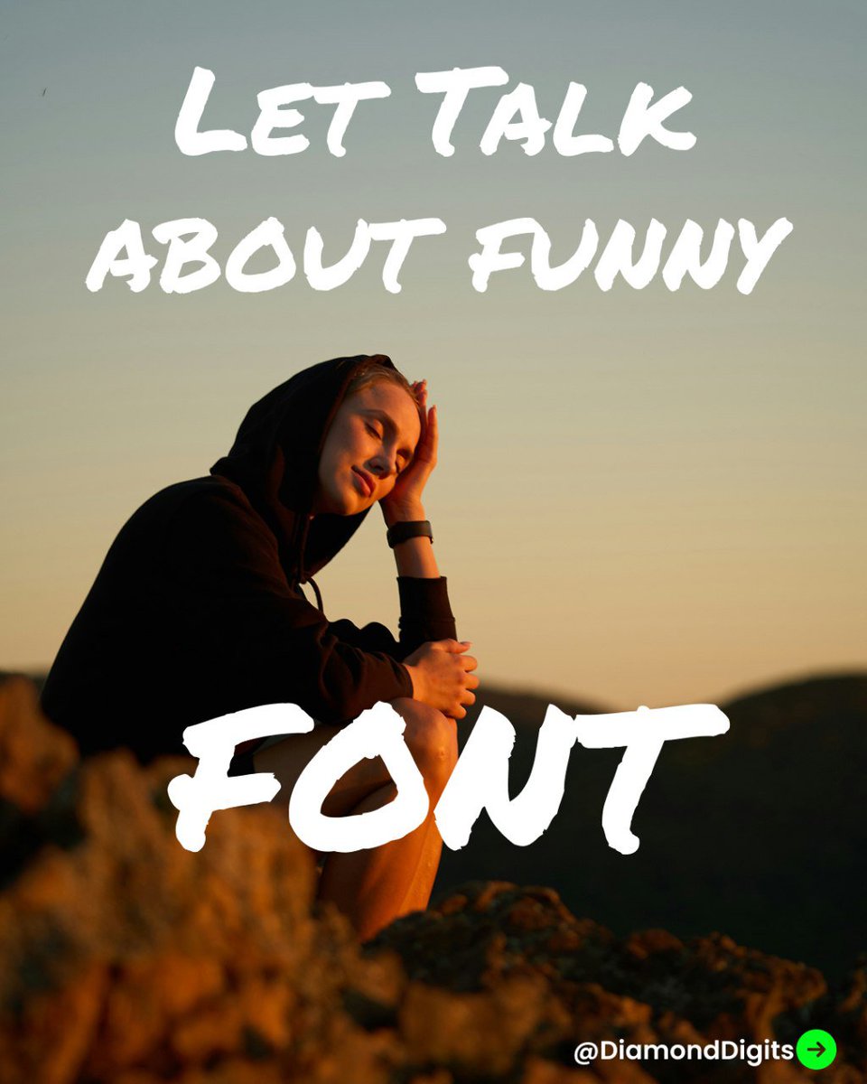 Diamonddigits1's tweet photo. Funny fonts

 #funnyfont 
#Diamondoluwaseunibukun #diamonddigits #GraphicDesign #Typography #DesignTips https://t.co/qi5uTTfHxl