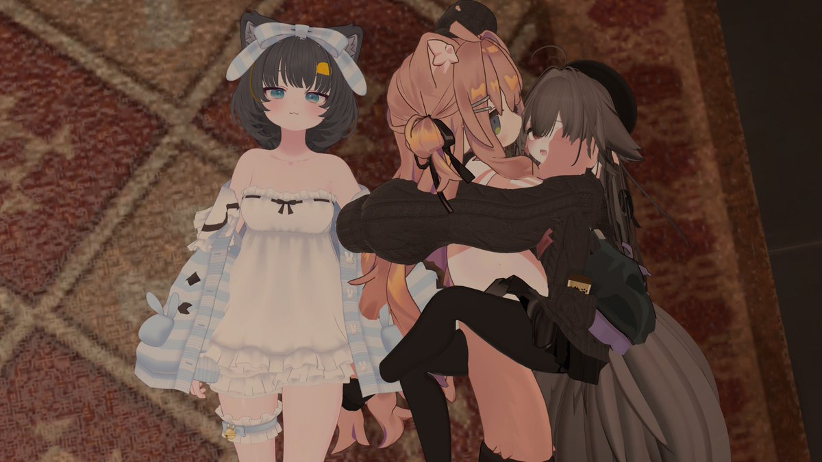 takuan_vrc's tweet photo. 3人で寝っ転がるといつもこれ https://t.co/5br22ljhkv