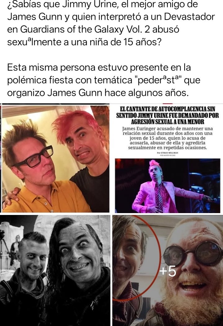 LeSoulKill's tweet photo. @Asterion214 No olvidar que James Gunn tiene varios amigos pedofilos, dos de ellos ex convictos registrados en el registro de depredadores sexuales, y tuvo que testificar en el juicio de uno porque lo invito a una fiesta con temática de pedófilos/abusadores (es el conejo)💀 https://t.co/J6zsmJHSeX