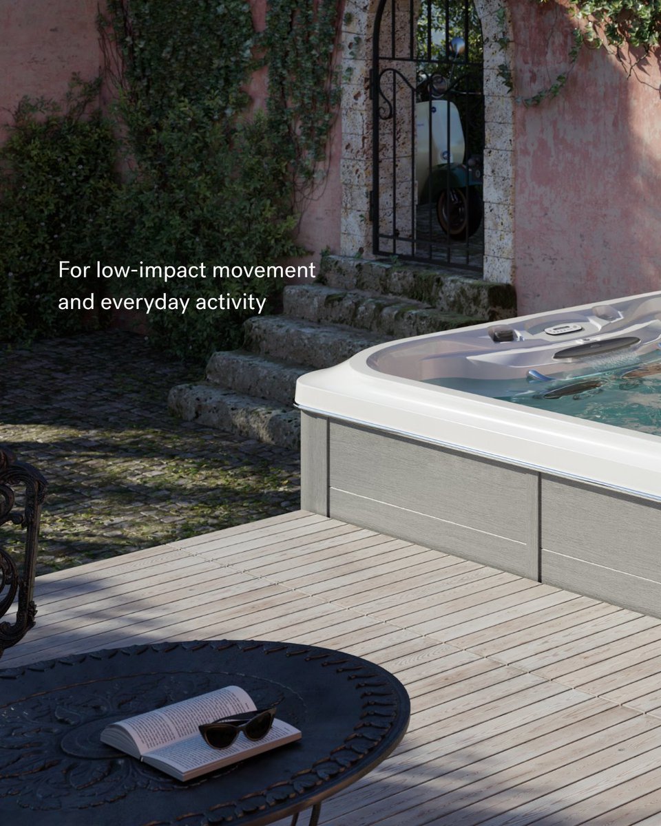 JacuzziOfficial's tweet photo. Movement, recovery, and time to unwind, all in one place. A Jacuzzi® swim spa makes it easier to stay active, slow down, and enjoy more of your outdoor space.

#Jacuzzi #SwimSpa #Hydrotherapy #WellnessAtHome #BackyardWellness #OutdoorLiving https://t.co/LdMgfi0lS2