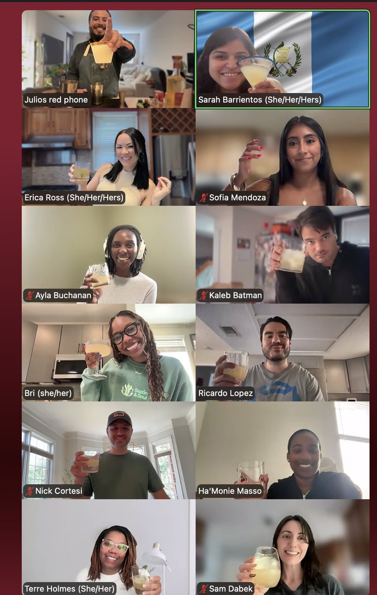 CustomerIO's tweet photo. Cheers to Hispanic Heritage Month 🍸

Last Friday, we hosted a virtual mixology class with the team where we made margaritas, caipirinhas, and palomas! https://t.co/PMyz0ftrBV