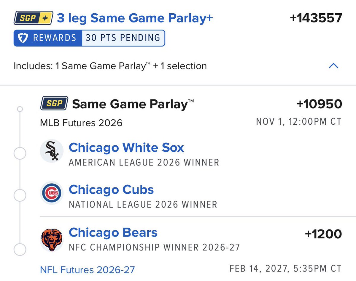 AlphaWagerz's tweet photo. Please Chicago 🙌🏼

#MLB #HomeRun #FollowTheAlpha🐺 #Gambling𝕏 #Parlay #HomeRunProps #Lotto #Dingers #MLBHomeruns #BettingPicks #Playoffs #WildCard #Tuesday #DingerTuesday #Chicago #NFL #Touchdown #SuperBowl #WorldSeries #Bears #WhiteSox #Cubs https://t.co/Of6CkottDF