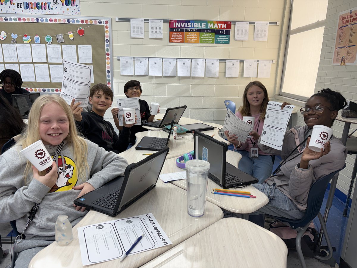 FulmerFalcons's tweet photo. ππ GEAR UP Week brought college exploration into the math classroom! Students in Ms. Wilsonβs class used fractions, decimals, and percentages to compare colleges across South Carolina while putting their math skills to work. πβ¨
#GEARUPweek #collegeandcareerready #Lex2 https://t.co/fiy4pmKtN6