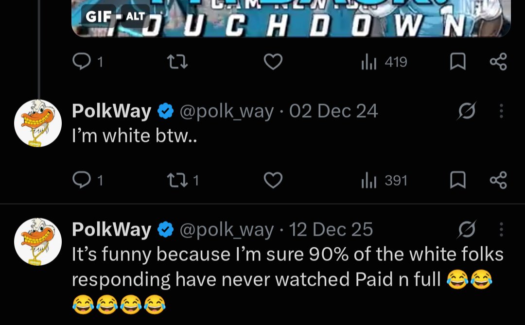captaindipshxt's tweet photo. @polk_way @STSBreeze @polk_way well I'll just be damned. Turns out you are just a little bitch ass white boy acting as if your black and crying racism for engagement online..... Lmfao!

@STSBreeze as you can see, I've been correct at every point in this conversation. Maybe check yourself &amp; ya homies! https://t.co/swpObrzsI9