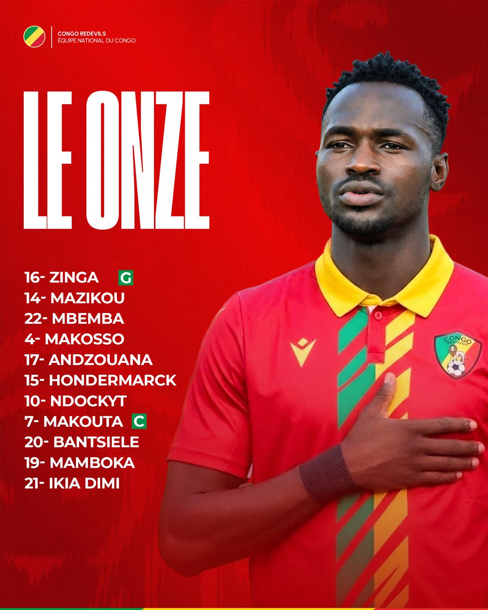 congoredevils's tweet photo. 𝑳𝑬 𝑶𝑵𝒁𝑬 ⚡️

ON Y VA, POUR LA NATION ! 🇨🇬

#Congoredevils https://t.co/wn7O9oFBep