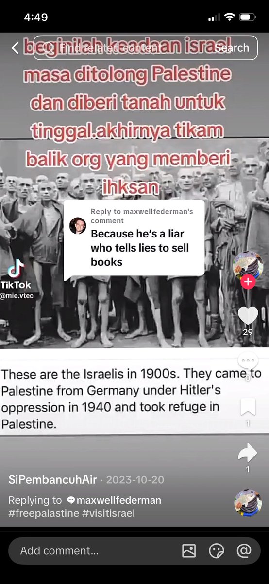 FederHawl's tweet photo. @4flrVendingmchn I’m probably unprivating my account for a while just for this.
But I’m surprised this has no acknowledgment of the fact max federman has a TikTok account &amp; atleast one TikTok post I saw of him commenting on a pro Palestine post (idk if the post is still up) https://t.co/aTA6z27IkQ