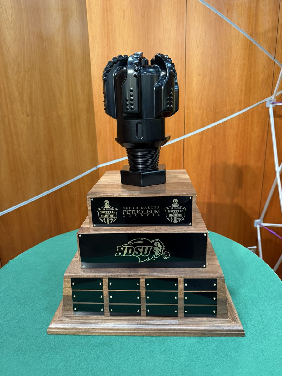 DomIzzoWDAY's tweet photo. Here it is; the Battle of the Basins trophy that will be contested between #NDSU and Wyoming. https://t.co/s1Fy6YHHm4