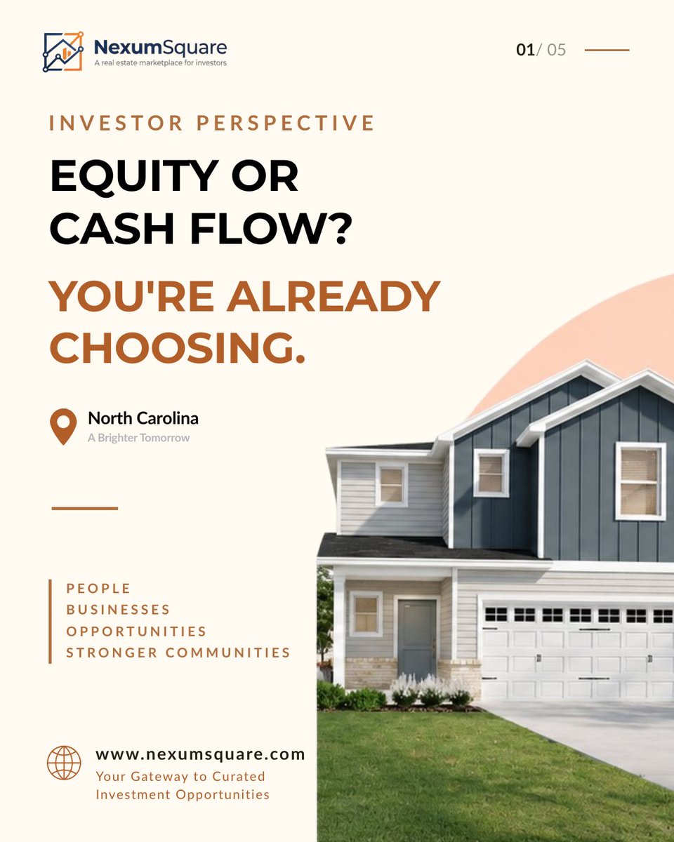 nexumsquare's tweet photo. Every time you buy a property, you're already choosing between two paths - even if nobody told you that.  

Equity or cash flow?  

Let's break down what each one actually does to your bank account. 🧵 https://t.co/vqcIYUr6bg