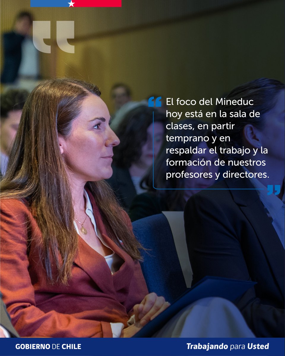 Mineduc's tweet photo. Los datos nos ayudan a tomar mejores decisiones.

Education at a Glance y PISA reafirman una prioridad: fortalecer las condiciones para que los aprendizajes ocurran.

Nuestro foco está en la sala de clases, en partir temprano y en respaldar a profesores y directores. https://t.co/0pgjrBGk68