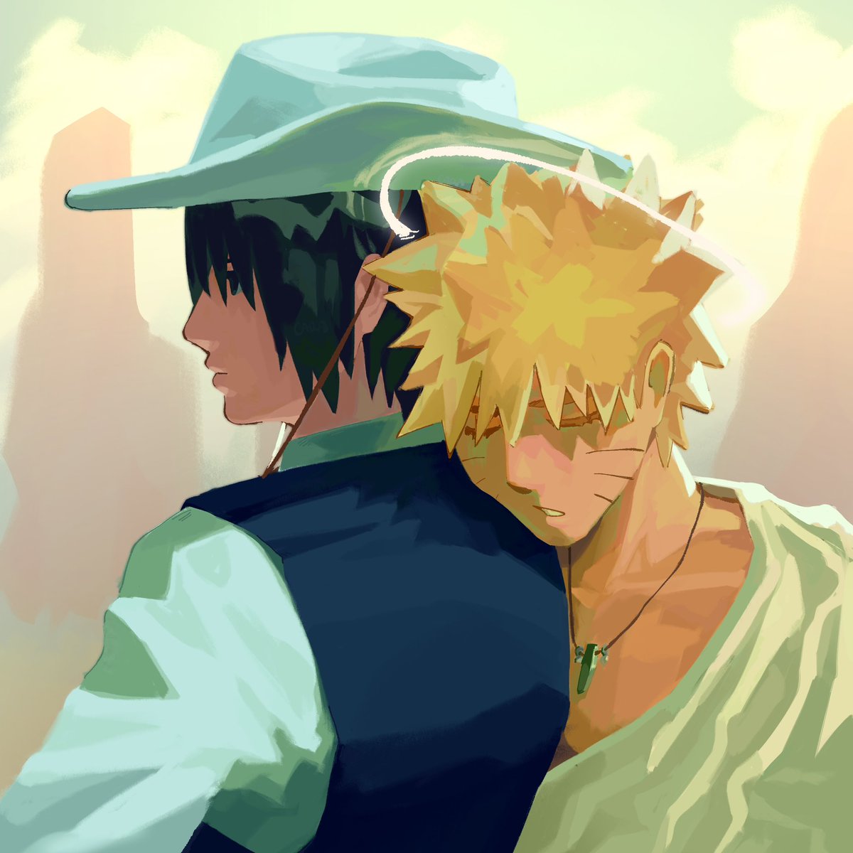 caramelizedn's tweet photo. cowboys &amp; angels,,,

#sns #narusasu #sasunaru 🍥🍅 https://t.co/UHUIGWbaDW