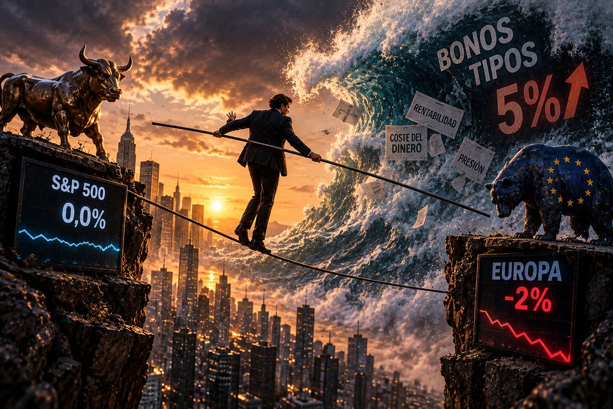 WStreet_Insider's tweet photo. Septiembre termina con el S&amp;P 500 prácticamente plano y Europa perdiendo un 2%.

Con los bonos presionando, casi parece una victoria.

Pero no confundamos resistencia con inmunidad. La bolsa puede ignorar durante un tiempo el coste del dinero. 

No puede escapar de él.

#Bonos https://t.co/lZ6rQ3Jkzi