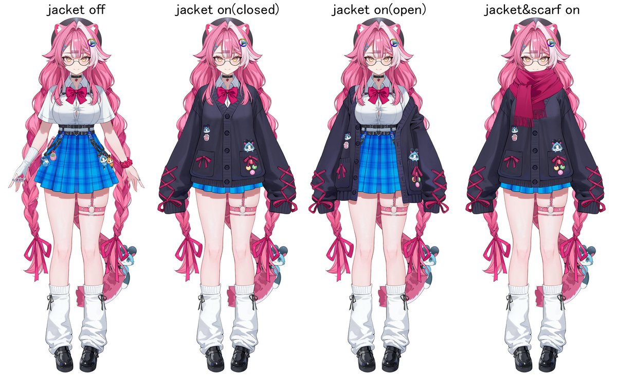 raorapanthera's tweet photo. 🐱˗ˏˋ RAORA SCHOOLGIRL OUTFIT ˊˎ˗🐱

Finally sharing ALL the variants!!
I’m really really happy with how everything turned out, and I hope you love it too!!! RAAAOOOO!!!🩷

Thank you again @Nekojira mama for your wonderful work! (♡ˊ͈ ꒳ ˋ͈)
#RaorArt https://t.co/1gylIIg6uk