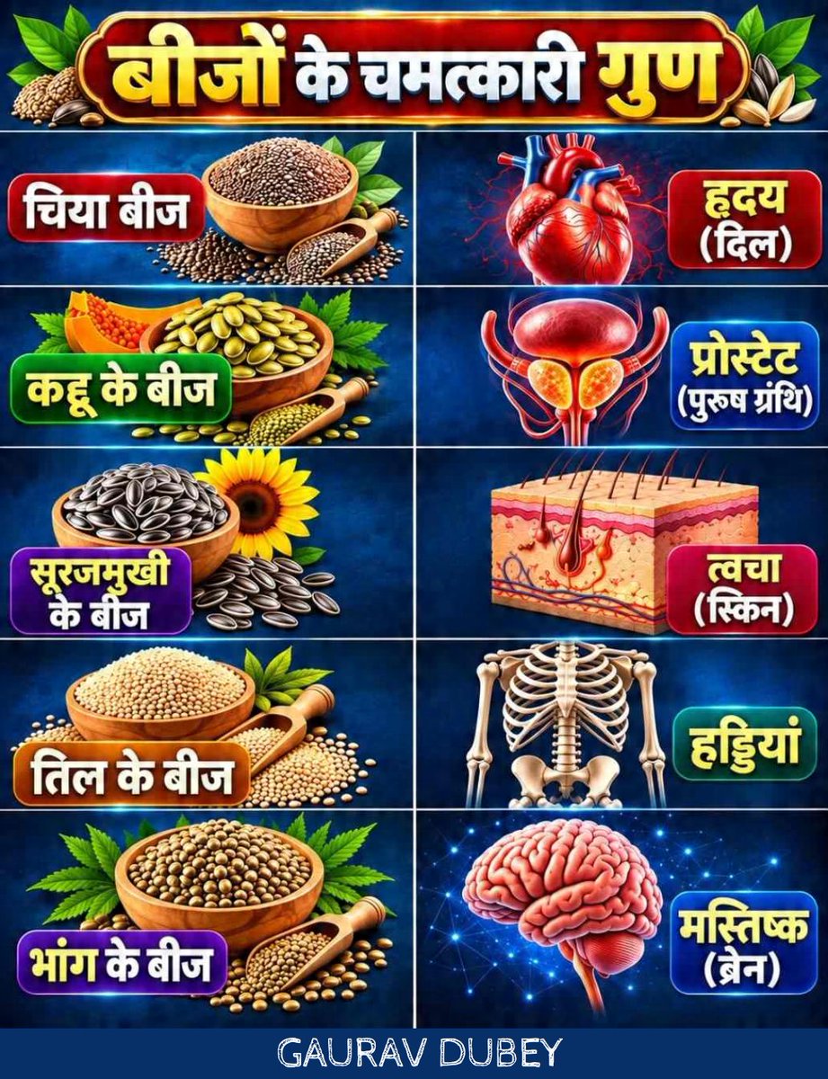 GauravD85675938's tweet photo. बीजों के चमत्कारी गुण
सुप्रभात आप सभी को
#GodMorningWednesday
"श्री गणेश"#हिंदू_संत_निशाने_पर
#Nse_Multi_Bagger_pick
#25YearsOfSeva
"गणपति बप्पा" Messi https://t.co/UDZf6vw8t6