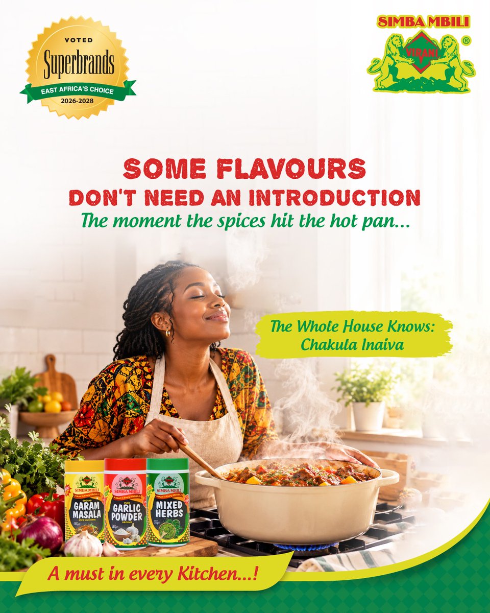 simbambilispice's tweet photo. Aah, chakula inaiva! 😋 The aroma hits before the first bite, and the spices answer before anyone asks “Leo tunakula nini?” 🍽️ Simba Mbili — flavor that feels like home. #SimbaMbili #ChakulaInaiva #KenyanFood #KitchenMemories #Flavour https://t.co/jM7rNBaPlO