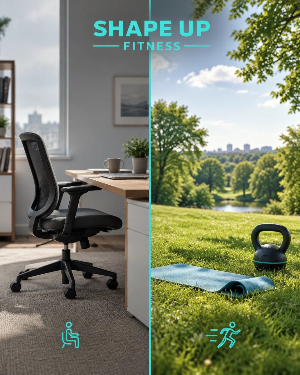 Shapeup_Fitness's tweet photo. The sitting disease? Fit enough? Think again. One-to-one training builds strength, improves flexibility, reduces stress and brings more energy in St Albans, Hampstead Heath and Gospel Oak. 🌿 #Mobility #PersonalTraining https://t.co/U12udiNw32