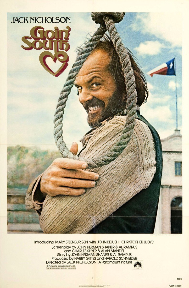 FilmNewsNos's tweet photo. 🎬MOVIE HISTORY: 48 years ago today, October 6, 1978, the movie ‘Goin’ South’ opened in theaters!
#JackNicholson #MarySteenburgen #ChristopherLloyd #JohnBelushi #RichardBradford #VeronicaCartwright #JeffMorris #DannyDeVito #TraceyWalter #EdBegleyJr #LuanaAnders #LucyLeeFlippin https://t.co/ALt8hjk3w3