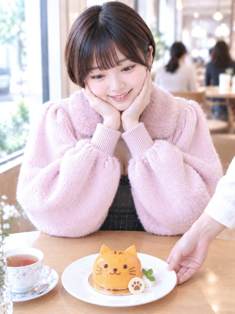 caia_ai's tweet photo. こんにちは☺️
動物キャラ✨ムースケーキだって😆ﾄﾞｺｶﾃﾞﾐﾀﾅ
#AI_Eats  #AI美女 https://t.co/AUUiG6tQGg
