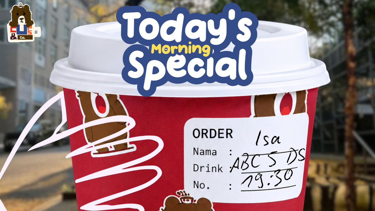 CupsnCo_HQ's tweet photo. ⠀
⠀
https://t.co/vPUnyonV9H ⠀ 

ㅤ 𝗧𝗼𝗱𝗮𝘆’𝘀  𝘀𝗽𝗲𝗰𝗶𝗮𝗹:
ㅤ🍹 ABC 5 DASAR
ㅤ🗓️ 7 OKT 2026
ㅤ⏳ 19.30 WIB

ㅤ───   Ready to brew? ☕
ㅤ𝙍𝙚𝙥𝙤𝙨𝙩 𝙩𝙤 𝙘𝙡𝙖𝙞𝙢 𝙮𝙤𝙪𝙧 𝙨𝙚𝙖𝙩.
⠀
⠀ https://t.co/mZZFe4Krau