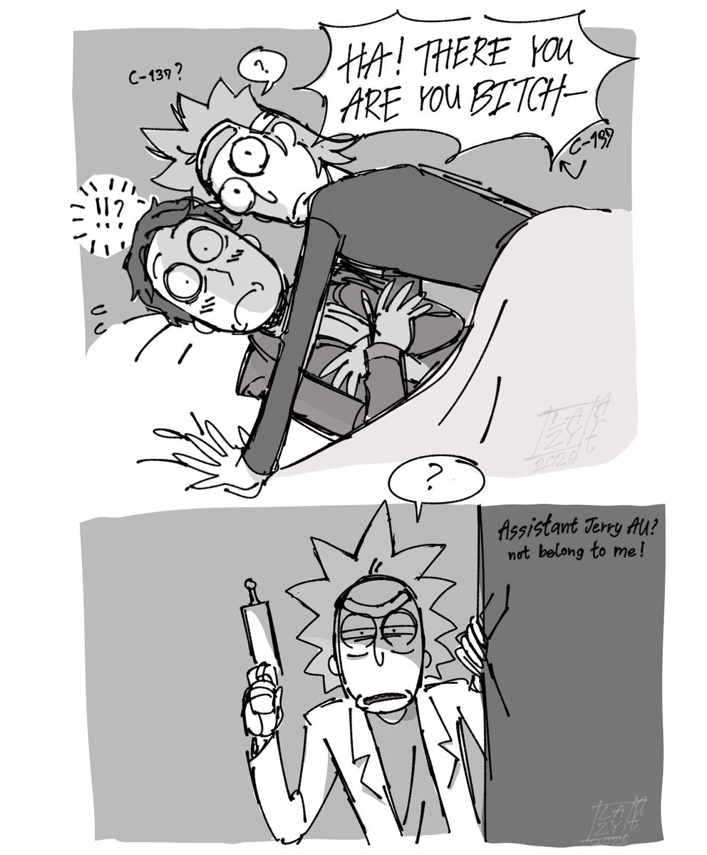 Applejuice2306's tweet photo. Doodle cool AU I found on pin 
My eng is terrible hope u still can enjoy this 
#jerrick #rickprime #assistantjerry ? https://t.co/34wX2lwLgE