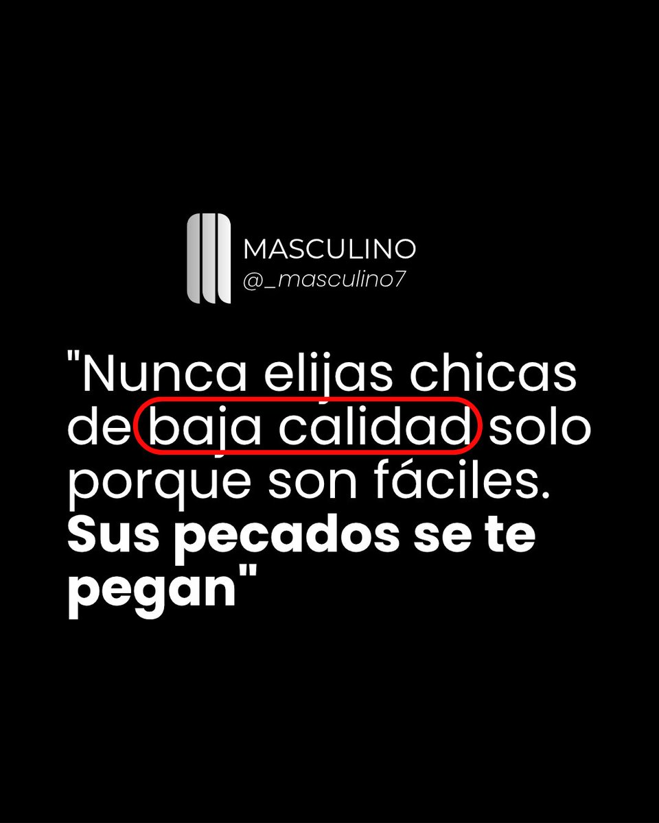 MASCULINO77's tweet photo. Cuida tu cuerpo.
Cuida tu s3men. 
Cuida tu energía. 
Cuida lo que eres. 

No desperdicies tu vida por un rato de placer. 
Hay consecuencias espirituales y malignas cuando estas con muj3res que han estado con otros hombres.  

Sé un hombre exclusivo y evita pecar con ella. https://t.co/jV3KojchxO