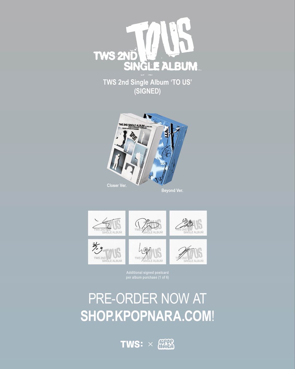 _kpopnara_'s tweet photo. [📢] TWS 2nd Single Album ‘TO US’ (KPOP NARA Exclusive) | Pre-orders are open now!

TO US, this is perfection 😌💚
42! New TWS music is on the way 👀Secure your KPOP NARA Exclusive copy now! 

🔗 https://t.co/3Vb77LWcfP 

@TWS_PLEDIS 
#TWS #투어스
#TO_US
#247WithUs
#KPOPNARA https://t.co/OsegyRznRK