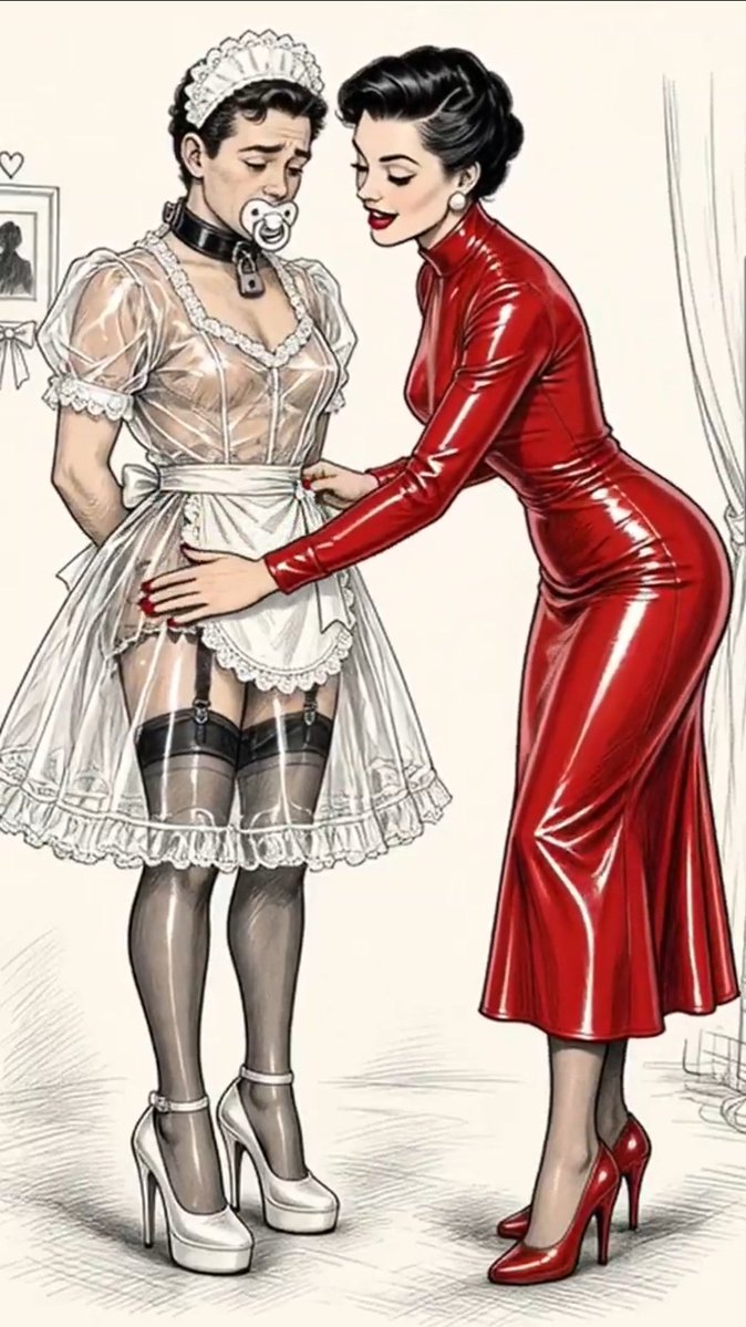 SissymaidLucy's tweet photo. Guten Morgen ☕🥐, einen angenehmen Mittwoch wünsche ich allen Herrinnen &amp; Ladys 👸👠🧎, Doms &amp; Master 🎩, Sissy's &amp; Maid's 👗 💄, sklaven &amp; subs ⛓️🔗 und der Community 🍀. https://t.co/TZUAPzz2cx