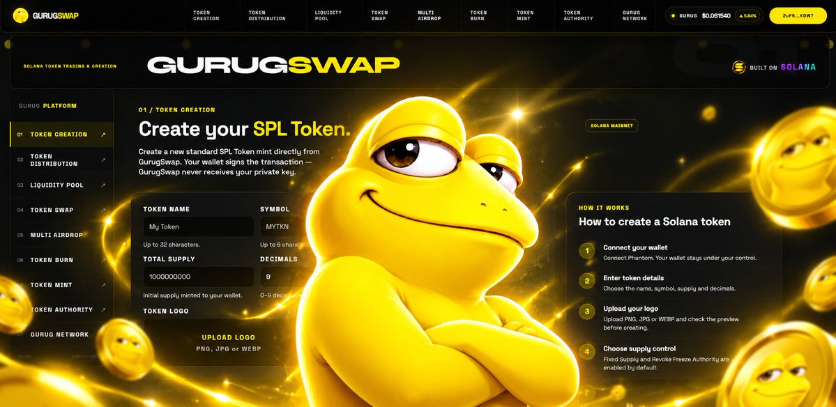 gurugswap's tweet photo. $GurugSwap

Create. Swap. Burn. Mint.
Everything Gurug.

#gurug #gurugswap #solana https://t.co/xdABII9mWq