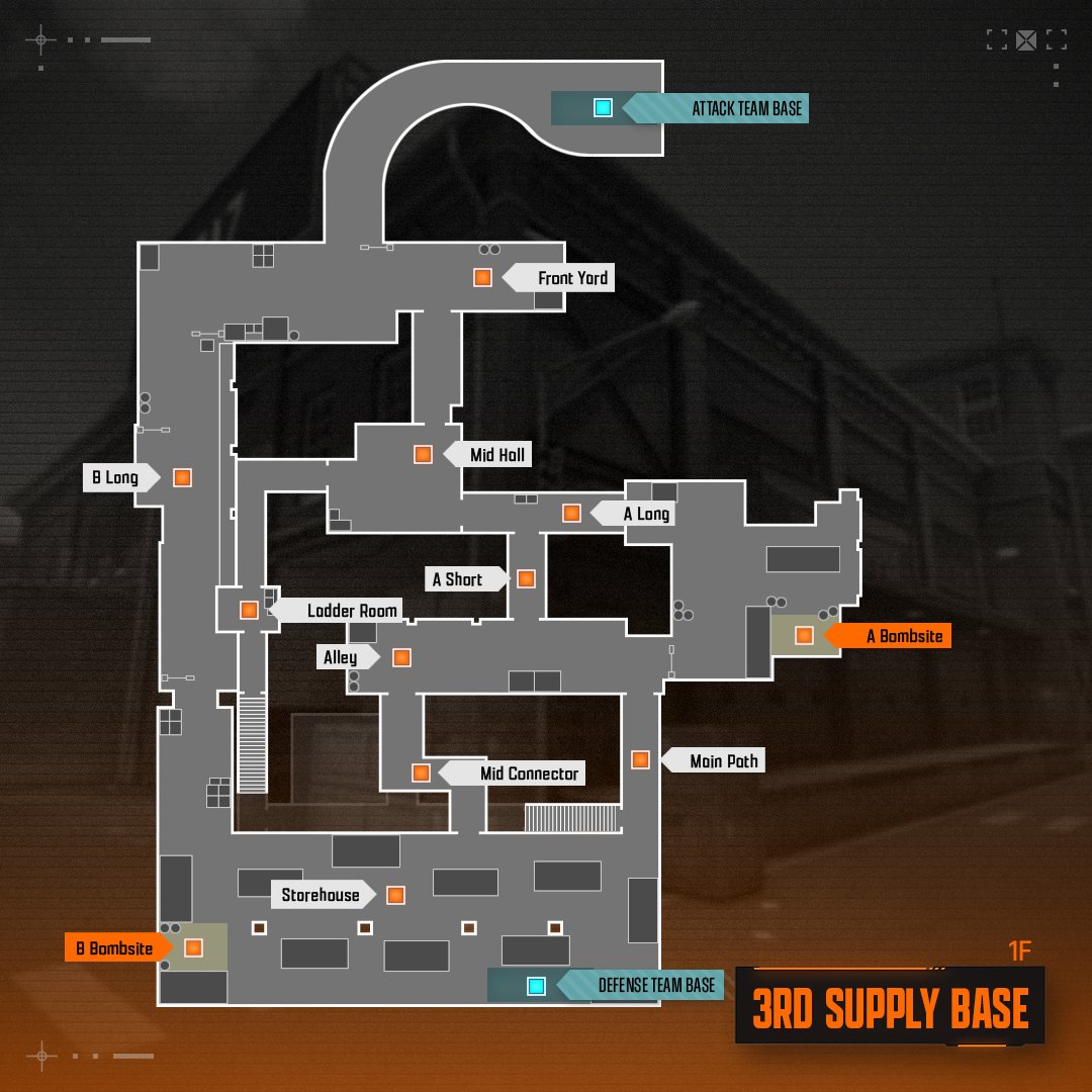Suddenattack_ZP's tweet photo. ◤￣￣￣￣￣￣￣￣￣￣￣￣￣￣￣￣◥
　   MAP PREVIEW｜第3補給倉庫
◣＿＿＿＿＿＿＿＿＿＿＿＿＿＿＿＿◢
敵の重要な補給施設の支配権を巡って争う倉庫群のマップ。
屋内の倉庫や屋外の荷積みエリアを舞台に戦いが繰り広げられ、至近距離での攻防から長距離での交戦まで、さまざまな戦いが楽しめます。

また複数のルートが交差する戦場では、状況を見極めた判断と、味方との連携が重要です。

刻一刻と変化する戦況の中で、いかにして戦場を制するのか。
#サドンアタックゼロポイント #SAZ #SUDDENATTACK