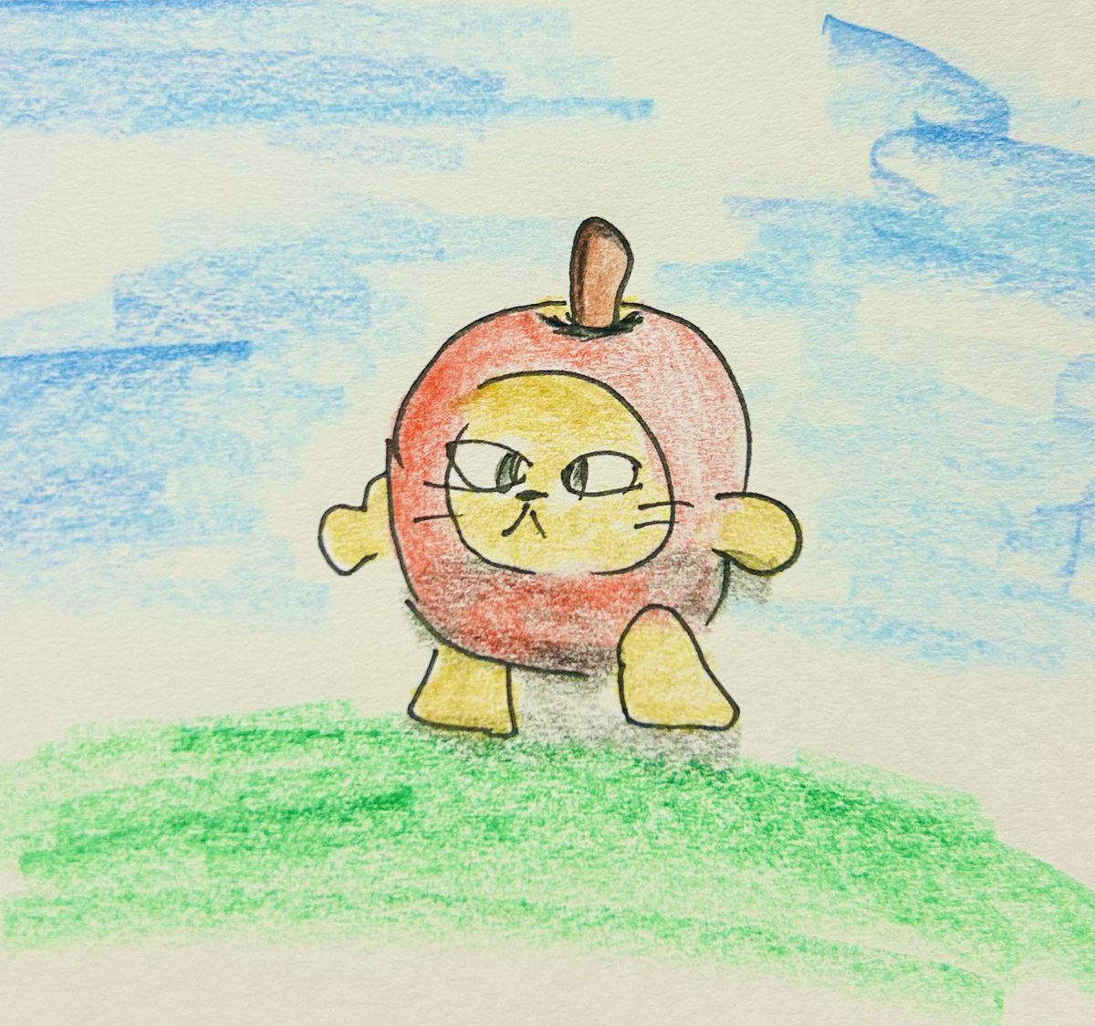 plus_shikokun's tweet photo. @Dessinmaster りんご🍎😾✌️ https://t.co/1Yix02DOtT