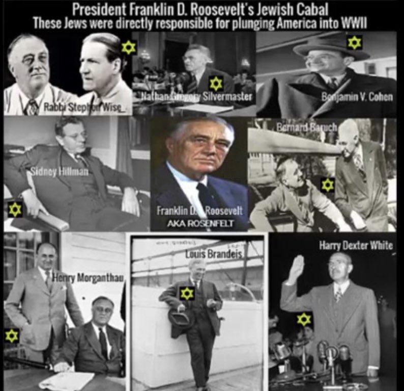 virenskraf7111's tweet photo. @Zurdonelsonp @ElCuerv0Nica Los que manejaban USA durante la SGM, por cierto parece que hay Roosevelt tine raices judias https://t.co/bjQswwqS4h