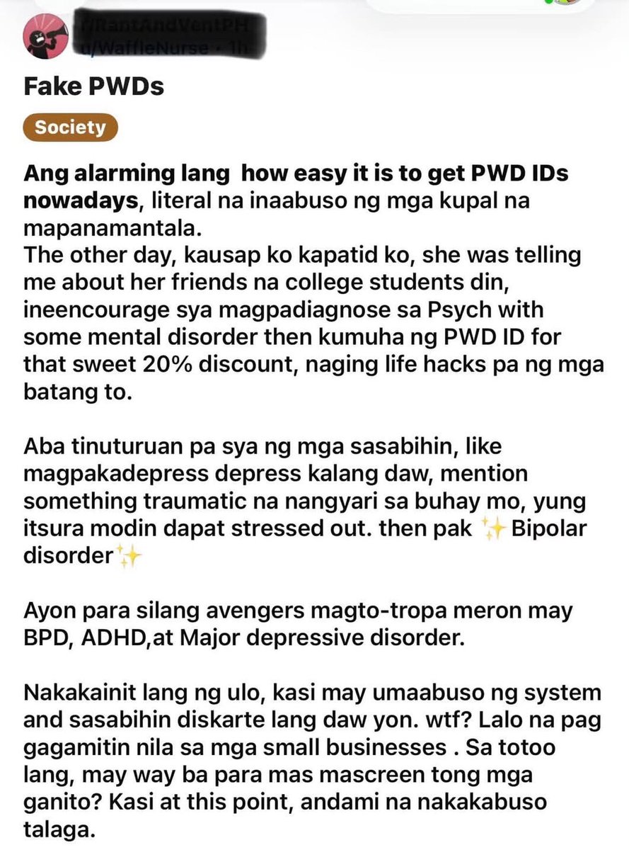 mymusingsat22's tweet photo. not only you’re taking the privilege from actual pwds/ seniors, you’re committing a crime! https://t.co/CboIUpeG0h