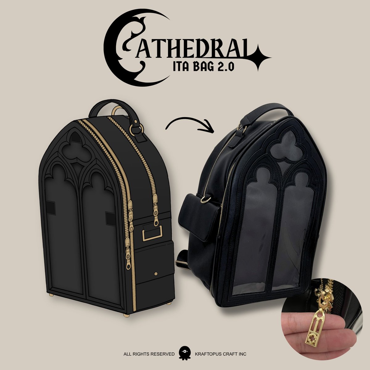 Krow07's tweet photo. There has been many trial and errors when making this but I present you our cathedral ita bag 2.0 coming soon! ✨ https://t.co/n3bvh54tar