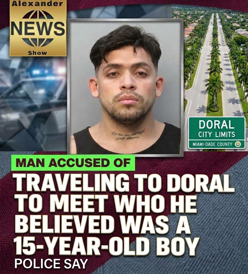 AlexanderNewsSh's tweet photo. DORAL ARREST: A 34-vear-old man was arrested after police say he exchanged sexually explicit messages with someone he believed was a 15-vear-old boy and later traveled to a Doral restaurant...
https://t.co/FrzkjNMlN4
#DoralFL #DoralNews #MiamiDade #alexandernewsshow. https://t.co/IOpbhyCTr2