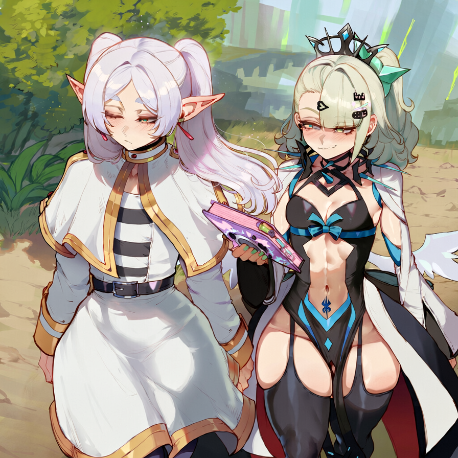 LocalShifu's tweet photo. The queen was quite tired of her old body..
 so she had a plan, luckily she met a weird elf 
that was interested by grimoires a lot... and with a plan
she tricked the elf in offering one, so she would be distracted, and the queen would claim her body.. 

"Sadly, this is how the last magician hero. died by greed"
