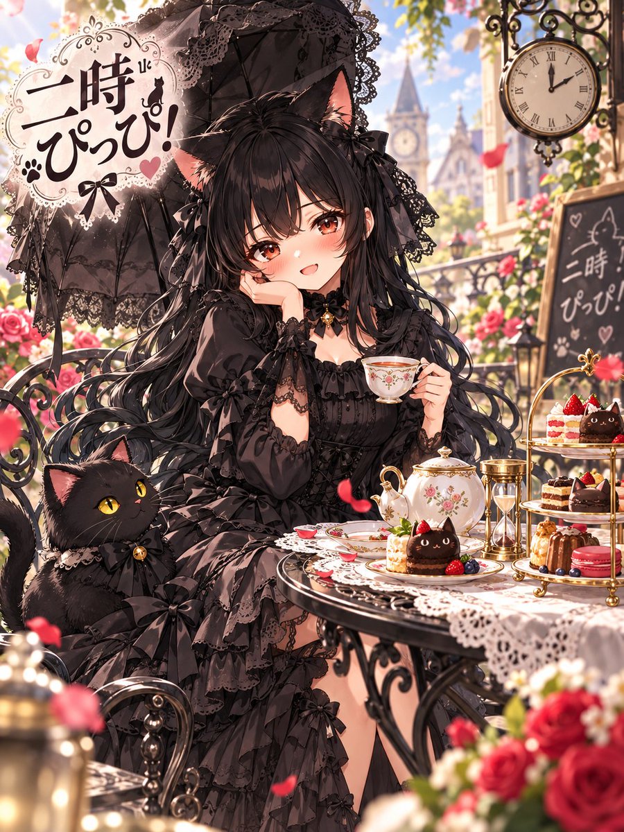 shiranetcomX's tweet photo. #猫子と犬子の日常
＃にじぴっぴ
黒猫ちゃんのおすまし二時ぴっぴ！ https://t.co/tKpv4jk9bw