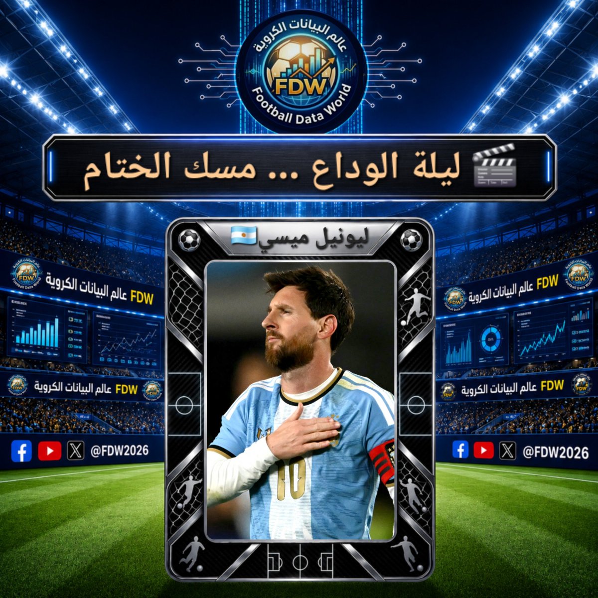 FDW2026's tweet photo. ✍️🏻 مسك الختام الدولي

مسيرة ليونيل ميسي🇦🇷 مع منتخب الأرجنتين

• 208 مباراة - 186 كأساسي
• سجل 126 هدفا
• منح 67 تمريرة حاسمة
• 193 مساهمة تهديفية
• 89 دقيقة للمساهمة في كل هدف

🏆 فاز بـ كأس العالم 2022
🏆 فاز بـ كوبا أمريكا 2021 - 2024
🏆 فاز بـ فيناليسيما 2022 https://t.co/bB3U9CJeUC