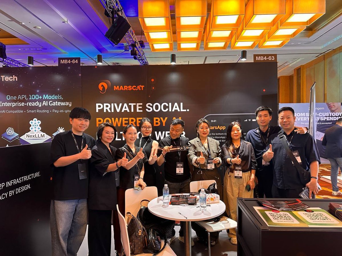 MarsCat_Global's tweet photo. 🇸🇬 MarsCat at #TOKEN2049 Singapore! 🐱
Great conversations, new connections, and lots of familiar faces at MB4 63. 🌐
Thanks to everyone who stopped by! ❤️
Come say hi! 👋
#MarsCat #MCAT #Privacy https://t.co/fK9pIzoJPP