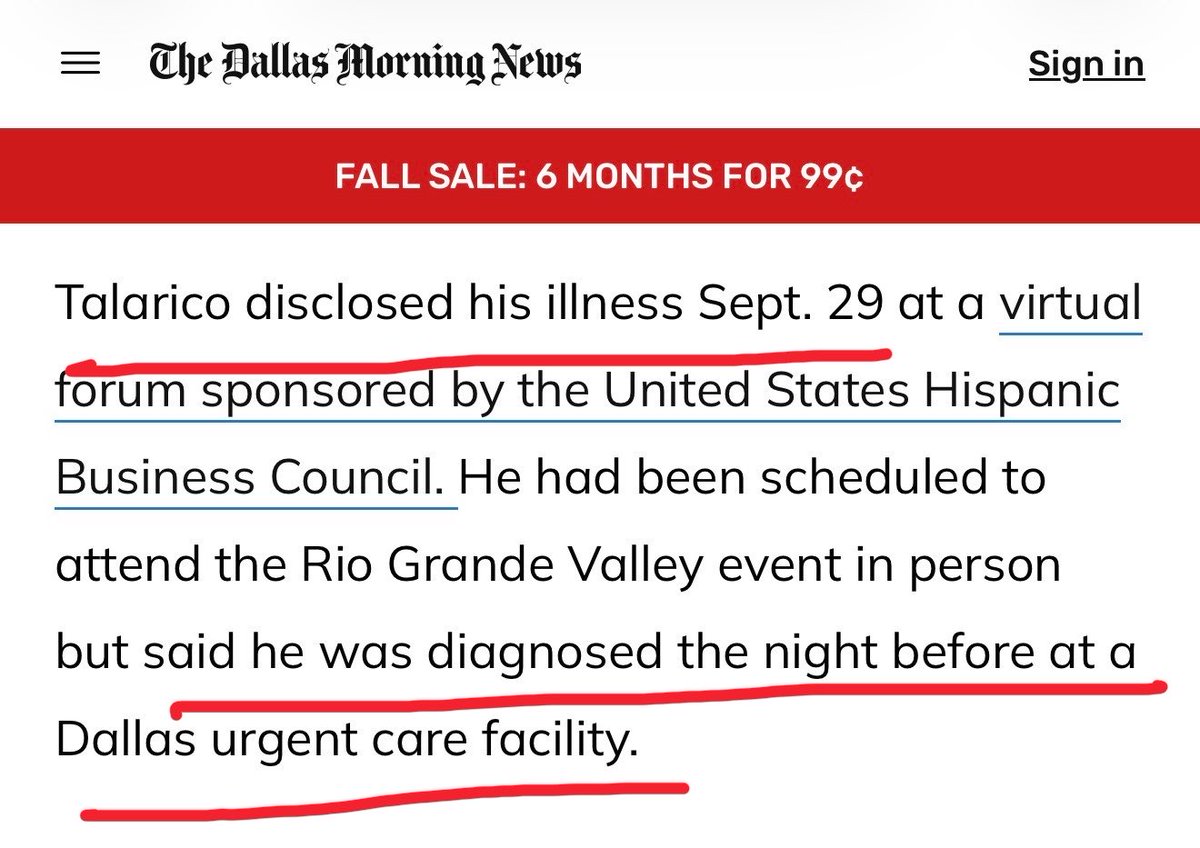 ZannSuz's tweet photo. Guess somebody forgot to check the calendar when they set up the flu ruse.
According to the Dallas Morning News, Talarico’s own campaign says he was diagnosed at a Dallas urgent care the night of September 28, too contagious to face Texans.
Small problem. He had two back to back New York fundraisers on his own invitations. Monday, September 28, 7:00 pm, downtown Manhattan, with Robert De Niro. Tuesday, September 29, 5:30 pm, Greenwich Village.
Texas Scorecard asked the campaign about that second fundraiser. No answer. The Daily Wire asked about the canceled Texas events. No answer. Nobody has explained how he was in a Dallas urgent care the same night he was at a Manhattan reception.
Pick a lie, James. Why are you hiding?