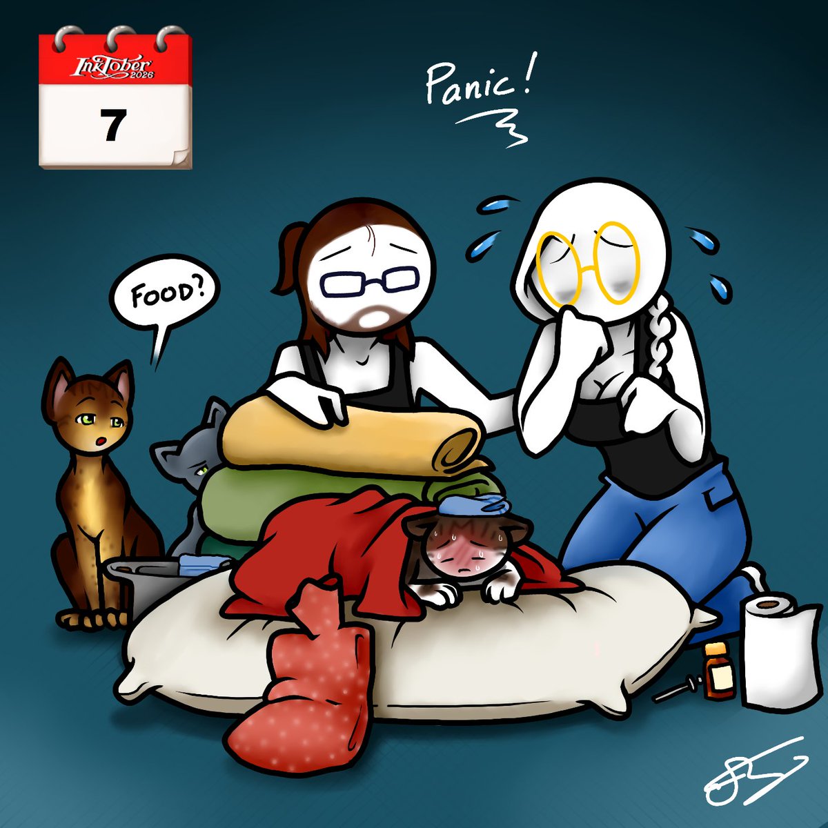 Aurorewolf37's tweet photo. Jour 7 du #inktober2026 : Panique

@inktober #inktober2026panic #inktober2026day7  #inktober2026panique #inktober2026jour7 #panic #panique #drawingchallenge #drawingchallenge2026 https://t.co/p86ArkgAU1