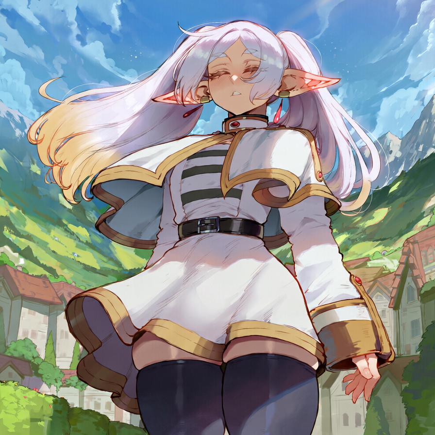 LocalShifu's tweet photo. The queen was quite tired of her old body..
 so she had a plan, luckily she met a weird elf 
that was interested by grimoires a lot... and with a plan
she tricked the elf in offering one, so she would be distracted, and the queen would claim her body.. 

"Sadly, this is how the last magician hero. died by greed"