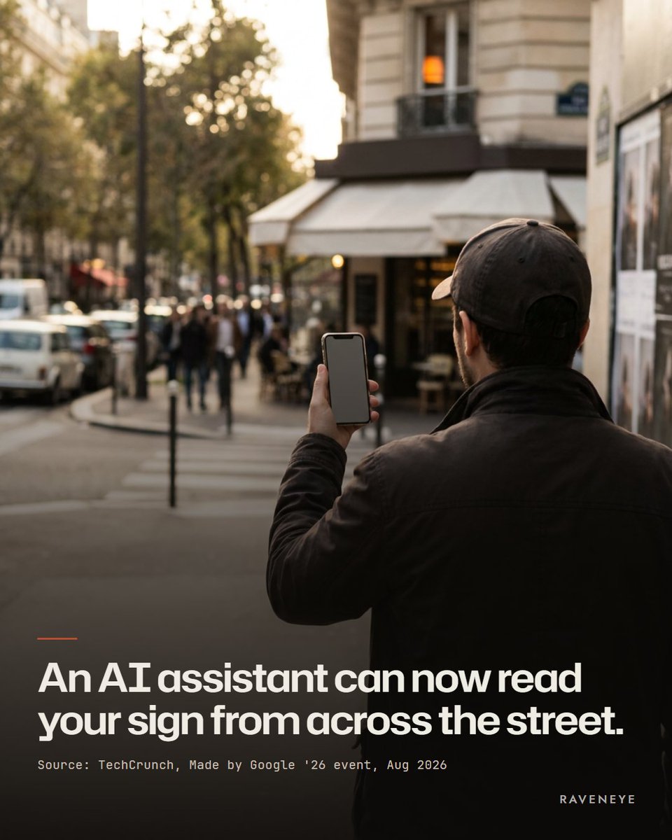 Raveneyeglobal's tweet photo. Someone points their phone at your shop. A recent Google update lets an AI assistant read your sign, right from their camera. So the name on your storefront and the name on your online business profile should tell the same story. It's a good day to check they match.

#localSEO https://t.co/N1xrRRasv2