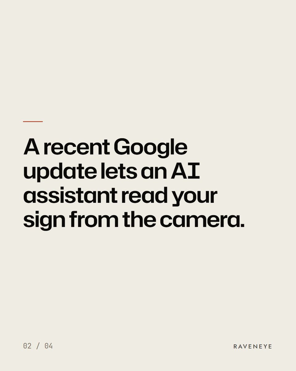 Raveneyeglobal's tweet photo. Someone points their phone at your shop. A recent Google update lets an AI assistant read your sign, right from their camera. So the name on your storefront and the name on your online business profile should tell the same story. It's a good day to check they match.

#localSEO https://t.co/N1xrRRasv2