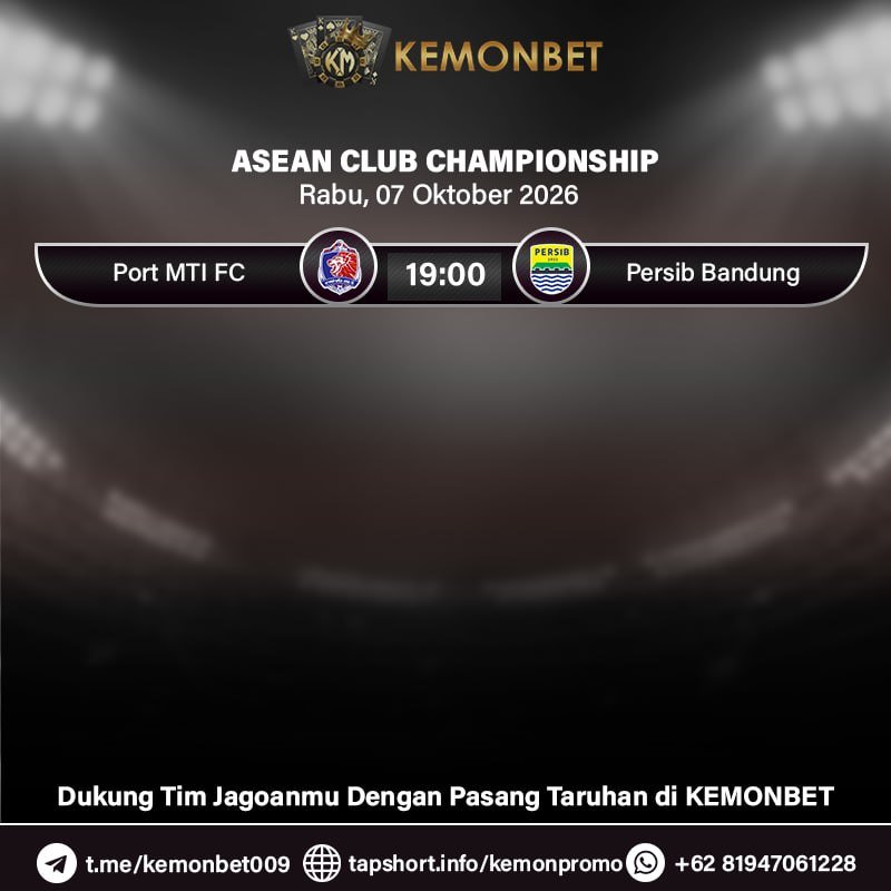 KemonBet88's tweet photo. 🔥 KEMONBET MATCH DAYS 🔥

SPORTS:
- ASEAN Club Championship
Rabu, 07 Oktober 2026

CATAT TANGGALNYA DAN DUKUNG TIM TERBAIK KALIAN DENGAN LINK DI PROFILE BIO https://t.co/nfxqDFZFRs