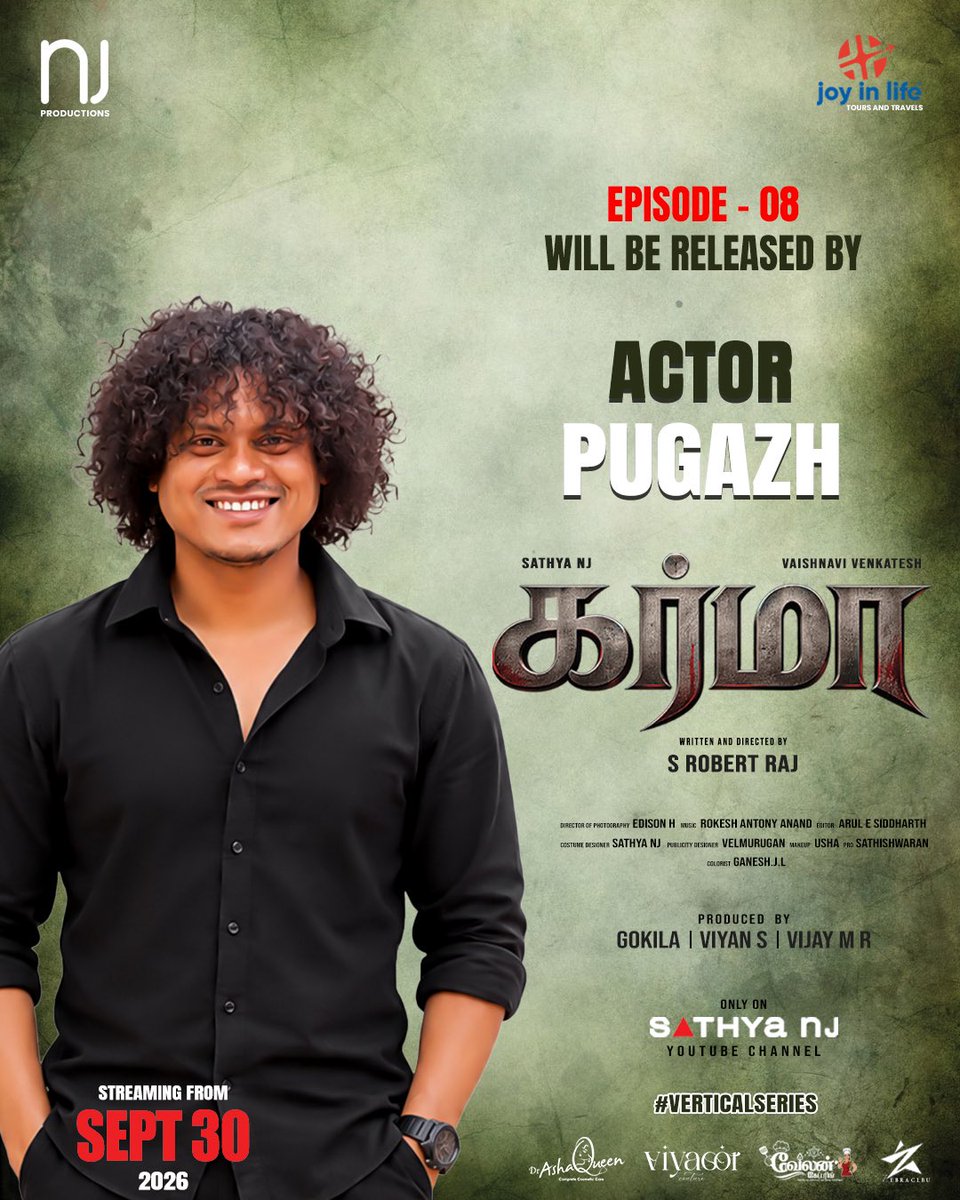 NjSatz's tweet photo. 🎬 #KARMA — EPISODE 8 ❤️

I’m extremely happy and proud to have Actor @pugazhoffl unveil Episode 8 of our vertical series. https://t.co/LIDLIQYXjy