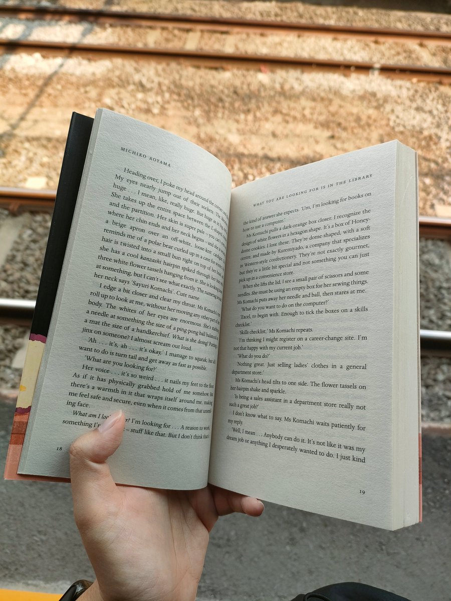 morningsweetpea's tweet photo. mau ikutan #BacaDiTransum hari ini! just started reading What You're Looking For Is In The Library 🩷 https://t.co/kboXzJY7Sc