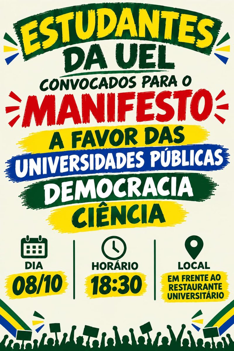 _cavalkant's tweet photo. BORA MOVIMENTAR A UEL NESSA QUINTA FEIRA!!!

#UEL #MANIFESTAÇÃO #DEMOCRACIA https://t.co/77R9PxXtjn
