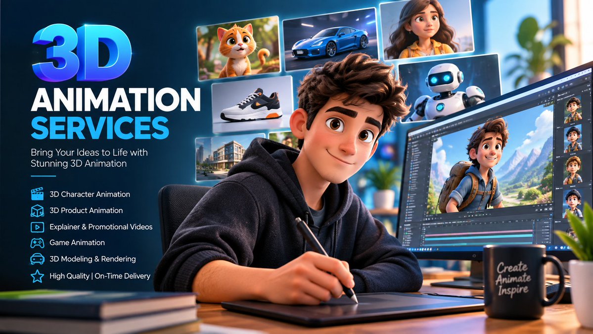 kebinbrown2026's tweet photo. Bring your ideas to life with professional 3D Animation Services 🎬✨

Create engaging 3D visuals for products, marketing, presentations, and more.

🚀 High-quality animation
 🎯 Creative visuals
 💼 Business-focused solutions

👉 https://t.co/anpk7OB8Eb
#3DAnimation #3DDesign https://t.co/Eqzpv1ktkE